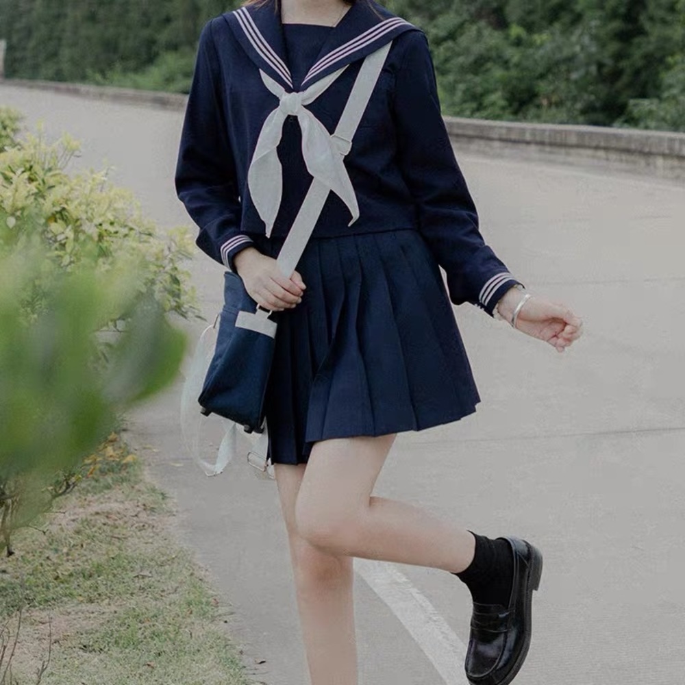 Japanese JK navy sailor uniform school girl, navy top only